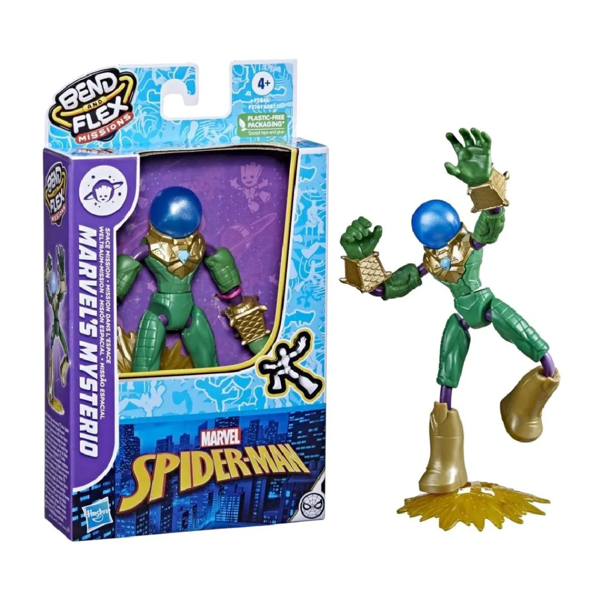 Outlet Spider-Man - Mysterio Space - Figura Bend and Flex Figuras De Acción