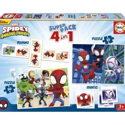 Hot Spidey y su Superequipo - Superpack 4 en 1 Friki Zone|Juegos Y Puzzles