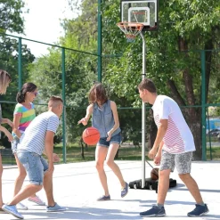 Outlet Sportnow - Canasta de baloncesto altura ajustable de 260-305 cm Blanco Deportes