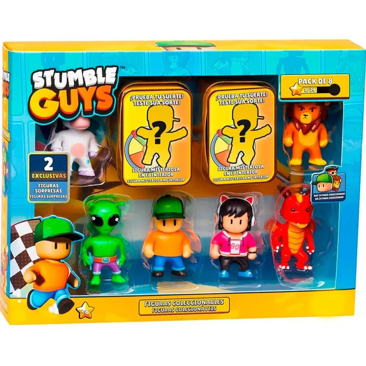 Stumble Guys - Pack 8 figuras (varios modelos)*BIZAK New