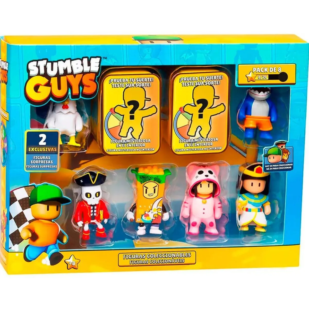 Stumble Guys - Pack 8 figuras (varios modelos)*BIZAK New