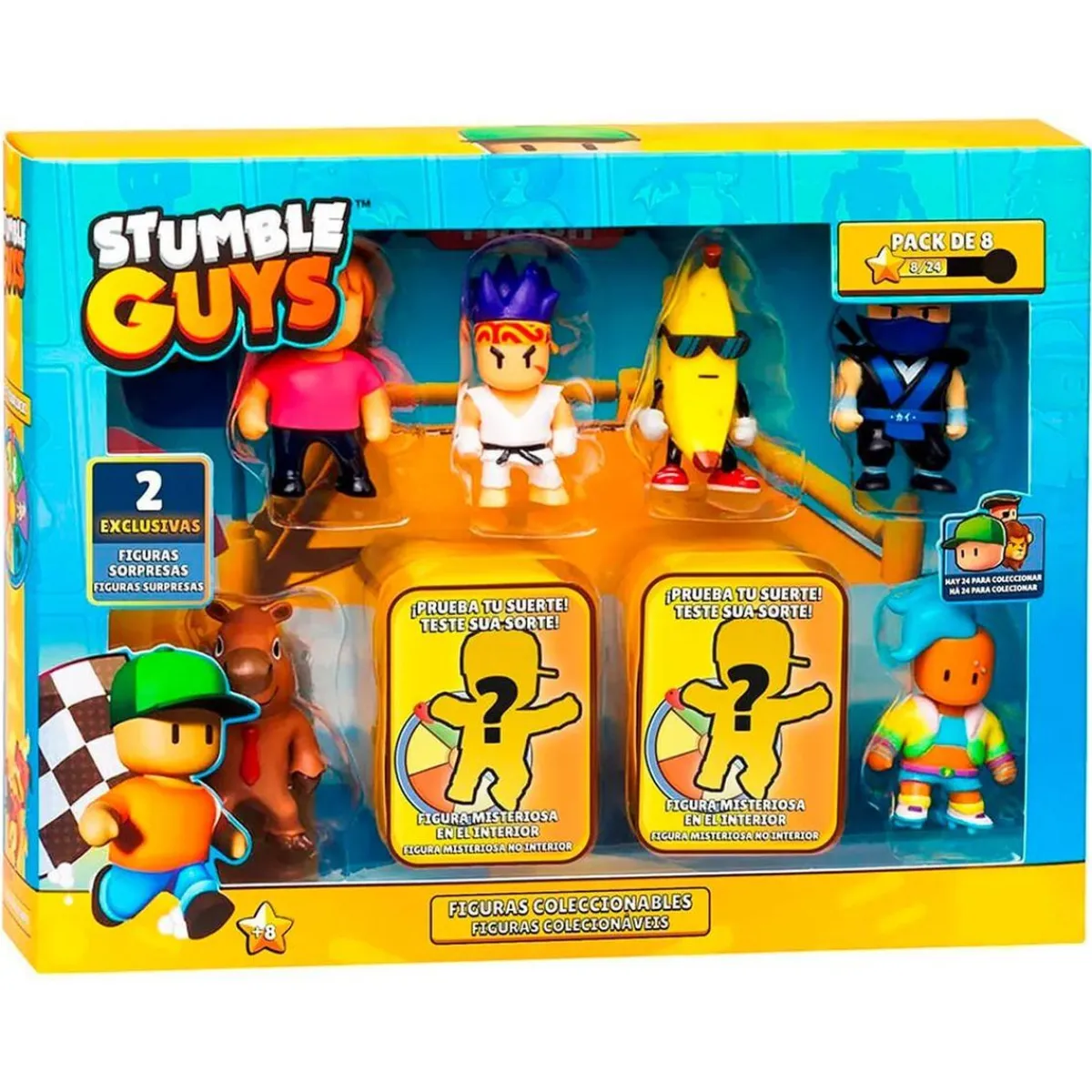 Stumble Guys - Pack 8 figuras (varios modelos)*BIZAK New