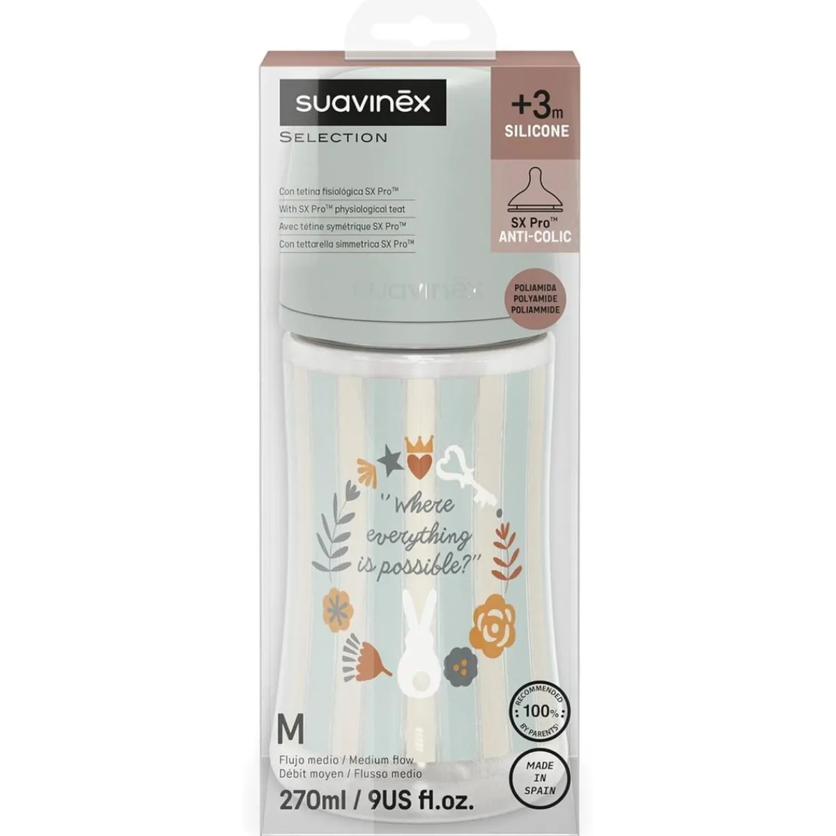 Sale - Biberón Wonderland 270 ml Azul Biberones Y Chupetes·Biberones