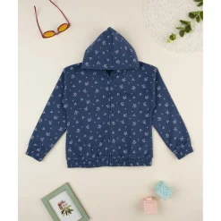 Sudadera azul con flores allover para niña*Prenatal Best