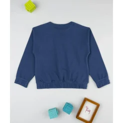 Sudadera de niña azul con estampado Dreams*Prenatal Outlet