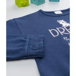 Sudadera de niña azul con estampado Dreams*Prenatal Outlet