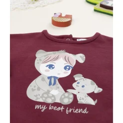 Sudadera de niña burdeos Best Friends Niña·Bebé Niña 3-36 Meses|Bebé Niña 3-36 Meses·Abrigos Y Plumíferos