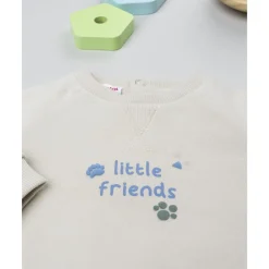 Sudadera de niño crema Little Friends*Prenatal Outlet