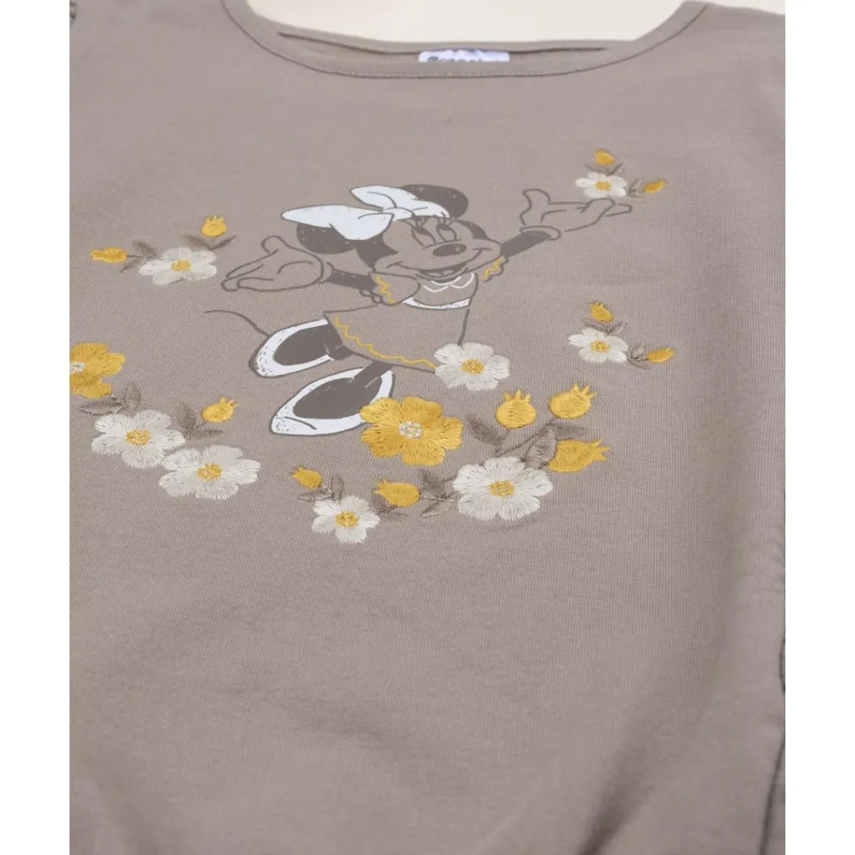 Sudadera marrón para niña con estampado de Minnie*Prenatal