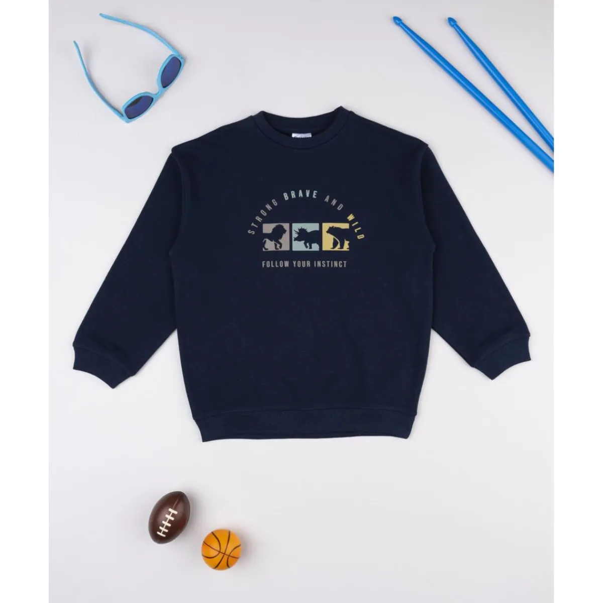 Outlet Sudadera niño azul dinosaurios Niño 2-10 Años·Abrigos Y Plumíferos|Niño·Niño 2-10 Años