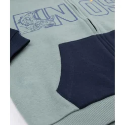 Sudadera niño azul/verde “Dinos” con capucha*Prenatal Online