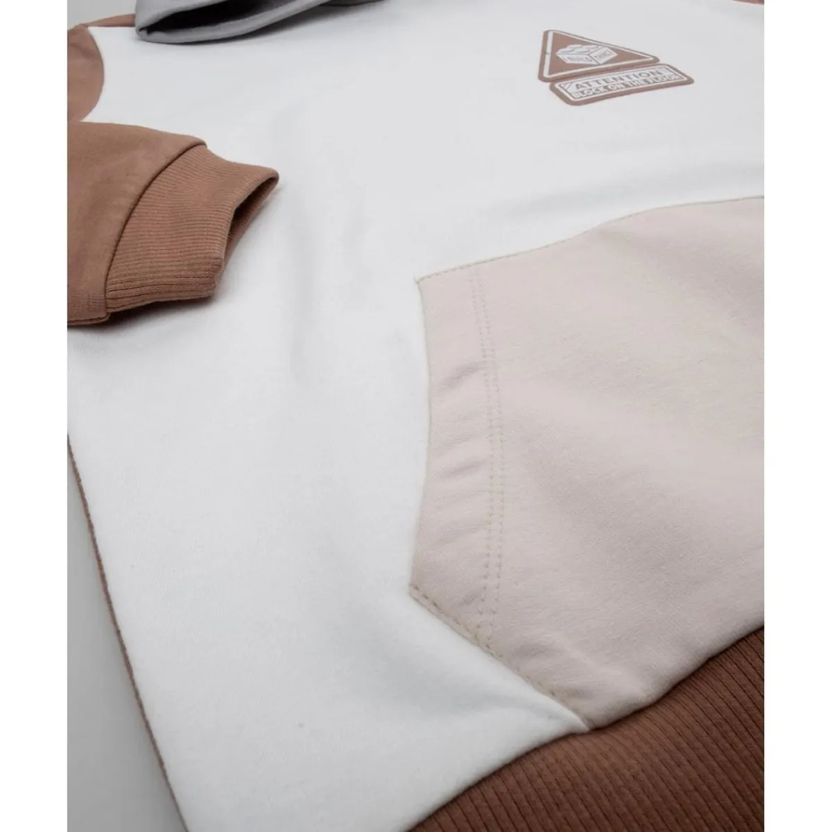 New Sudadera niño color block marrón Niño 2-10 Años·Abrigos Y Plumíferos|Niño·Niño 2-10 Años