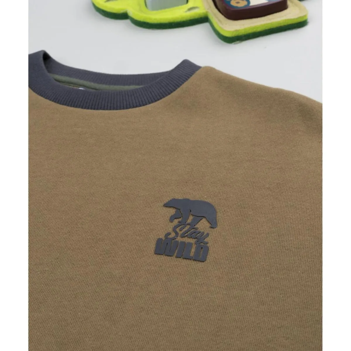 Outlet Sudadera niño color block marrón y verde Niño·Niño 2-10 Años|Niño 2-10 Años·Abrigos Y Plumíferos