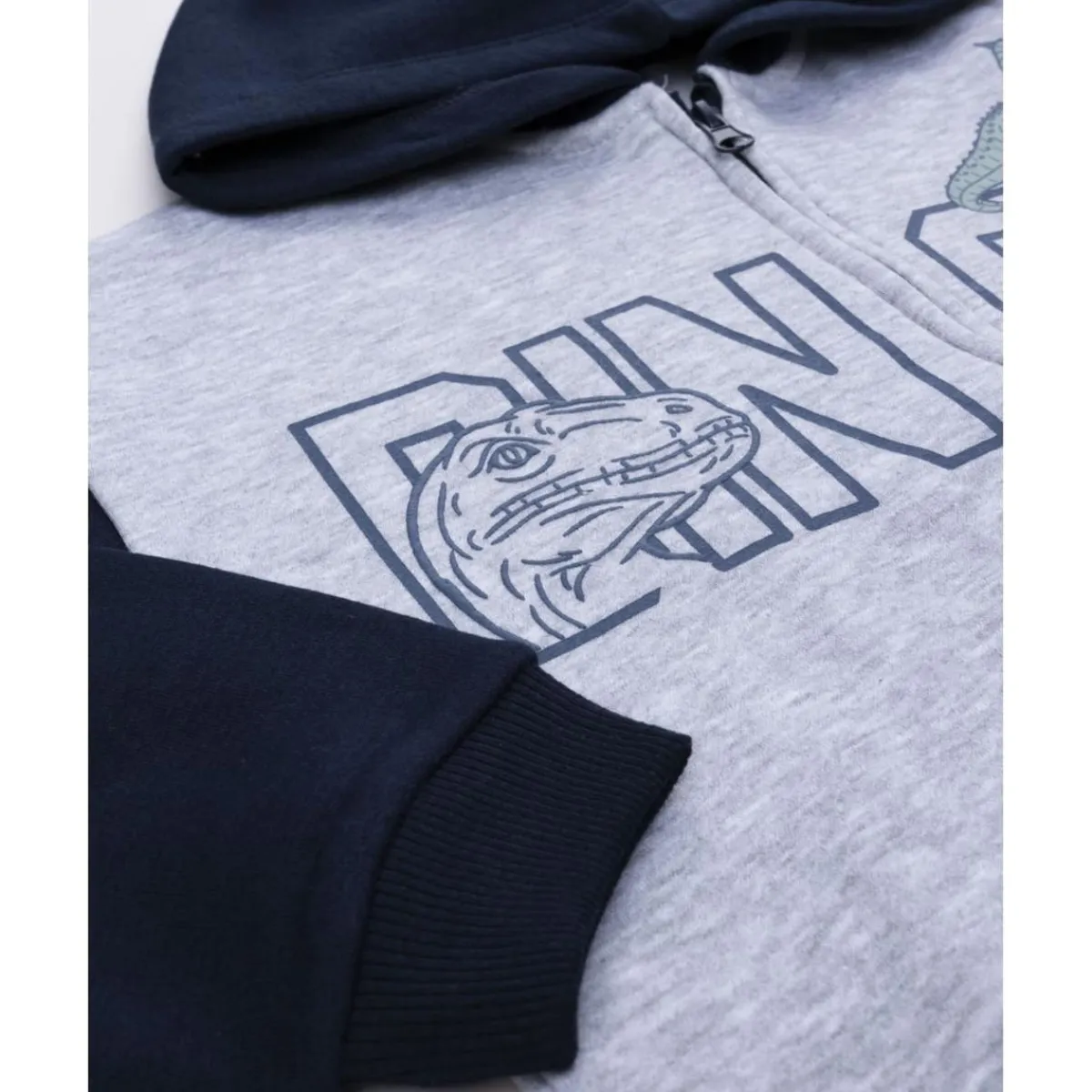 Sudadera niño gris/azul “Dinos” con capucha*Prenatal Online
