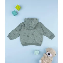 Sale Sudadera verde con capucha para niño con estampado allover Niño·Bebé Niño 3-36 Meses|Bebé Niño 3-36 Meses·Jerséis Y Cardigans
