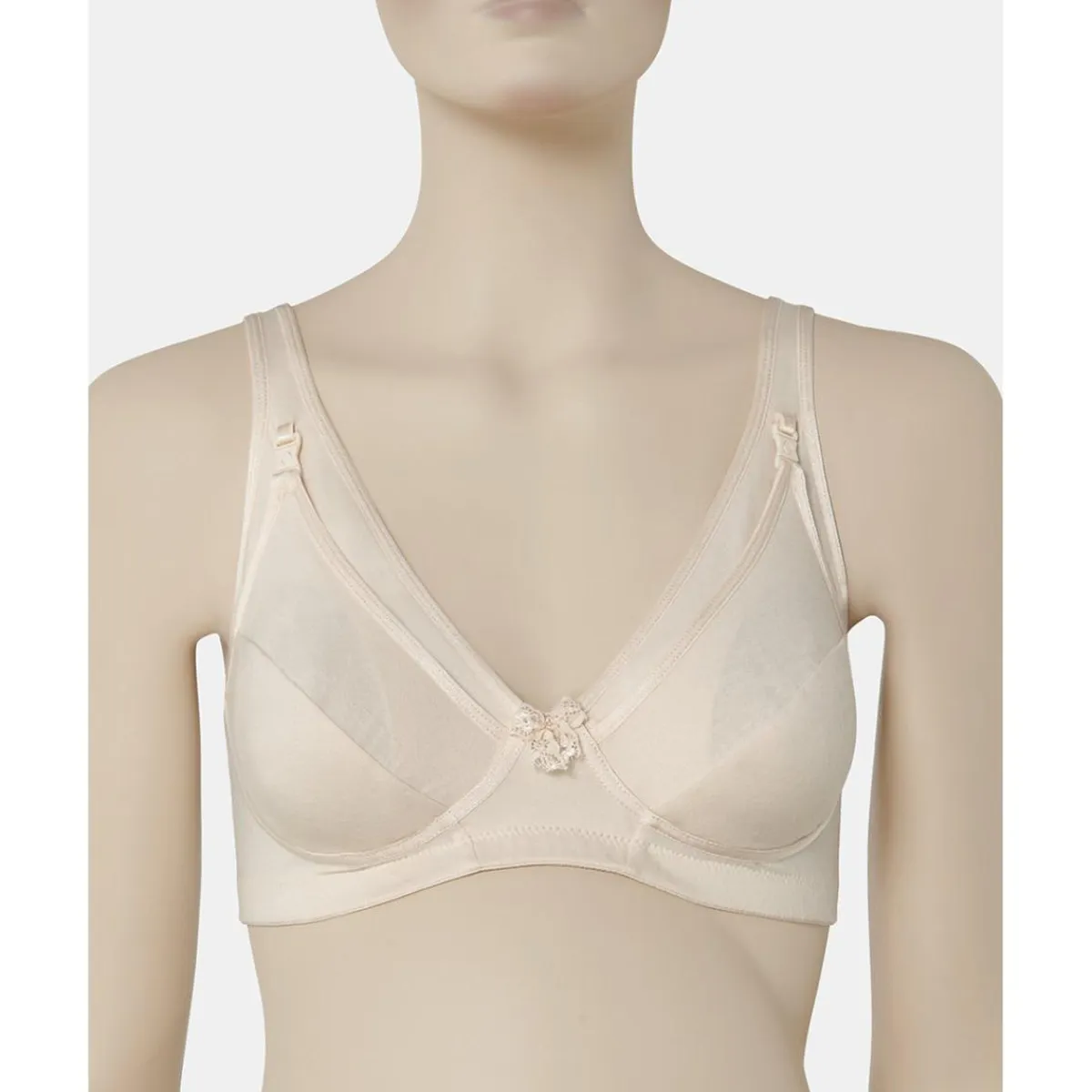 Sujetador de lactancia algodón licra color piel copa d*Prenatal Best