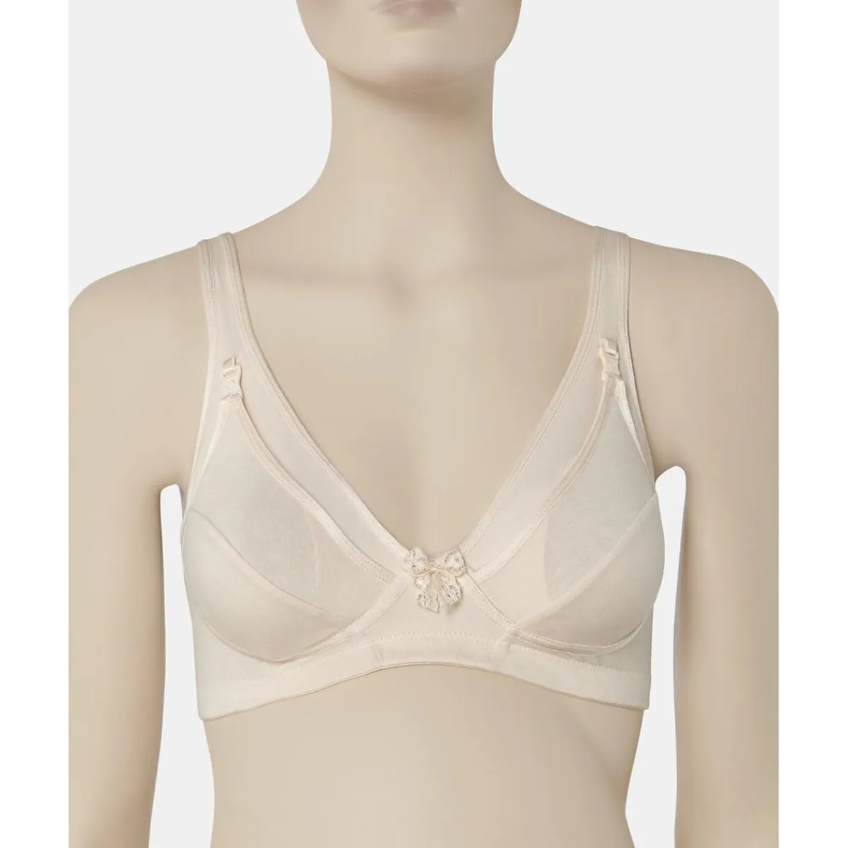 Discount Sujetador de lactancia algodón lycra color crema copa c Íntimo Y Noche·Sujetadores Lactancia|Premamá·Íntimo Y Noche