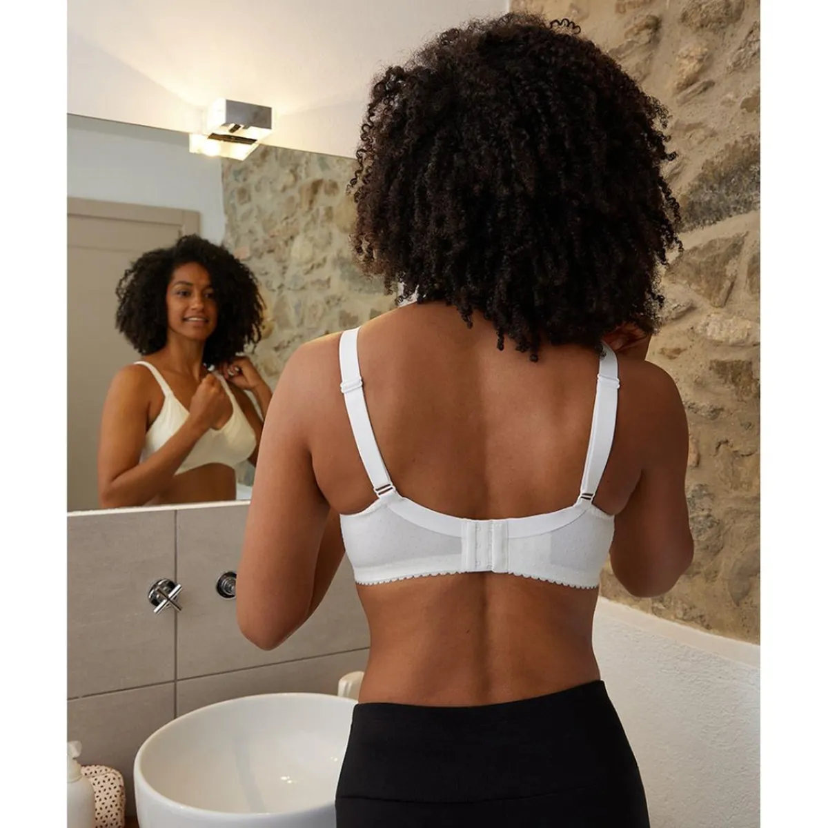 Discount Sujetador de lactancia blanco de lunares - copa C Íntimo Y Noche·Sujetadores Lactancia|Premamá·Íntimo Y Noche