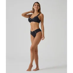 Online Sujetador de lactancia negro con vivos blancos Premamá·Íntimo Y Noche|Íntimo Y Noche·Sujetadores Lactancia