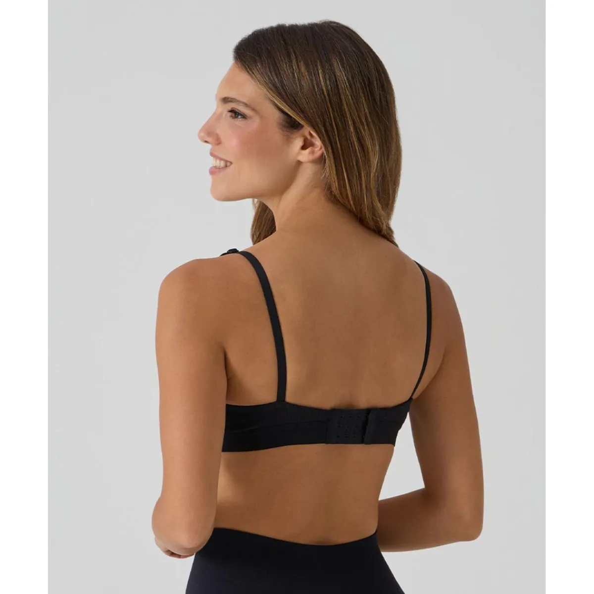 Sujetador de lactancia negro de canalé*Prenatal New