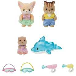 Sylvanian Families - El Trío De Bebés En La Piscina ㅤ*EPOCH PARA IMAGINAR S.L. Discount