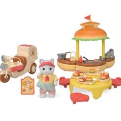 Hot Sylvanian Families - Puesto de hamburguesas Coleccionables Y Mini Mundos