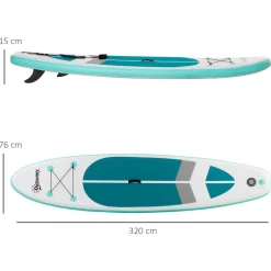 Tabla de paddle surf hinchable blanca*OUTSUNNY