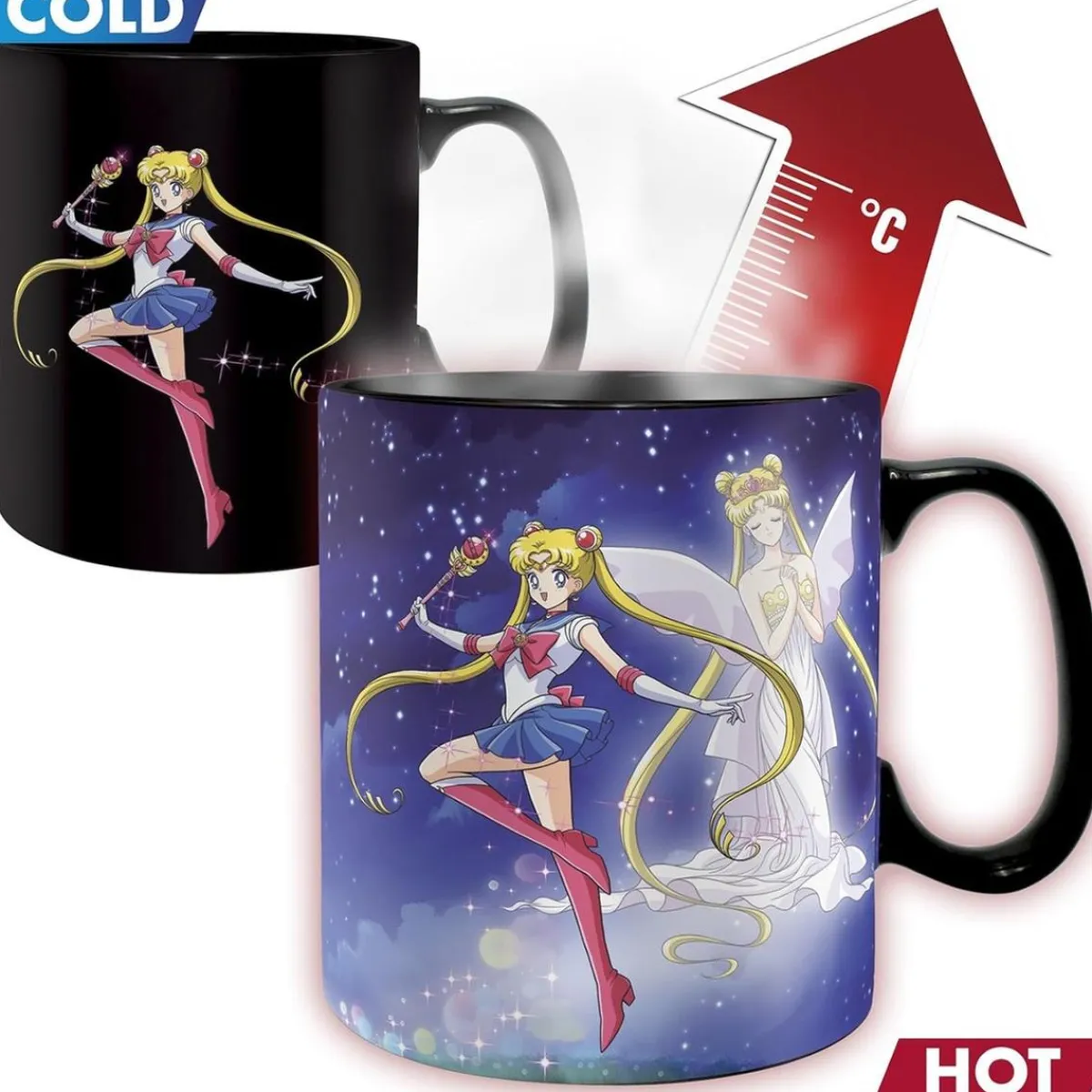 Taza térmica Sailor Moon cambio de color 460ml ㅤ*ABYSSE CORP Outlet