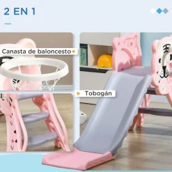 Online Tobogán 3 en 1 Tigre Rosa y Gris Toboganes