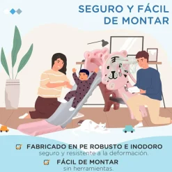 Online Tobogán 3 en 1 Tigre Rosa y Gris Toboganes