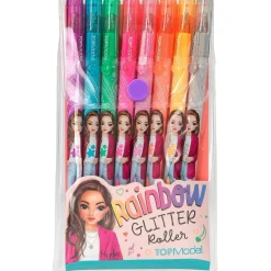 Top Model - 8 bolígrafos de gel Glitter Arcoiris*DEPESCHE Hot