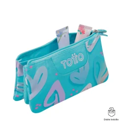 Outlet - Estuche escolar corazones pintados Tablero Material Escolar