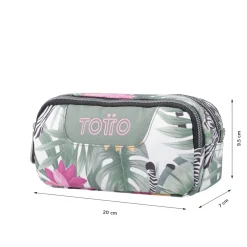 - Estuche escolar dos compartimentos tropical cebras Sobre*TOTTO Best