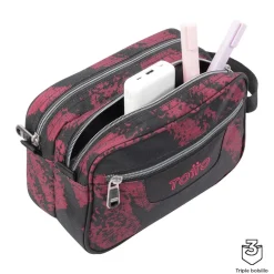 - Estuche escolar tres compartimentos tiza roja Plastilina*TOTTO Best