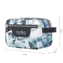 Clearance - Estuche escolar tres compartimentos postales y casetes Plastilina Material Escolar