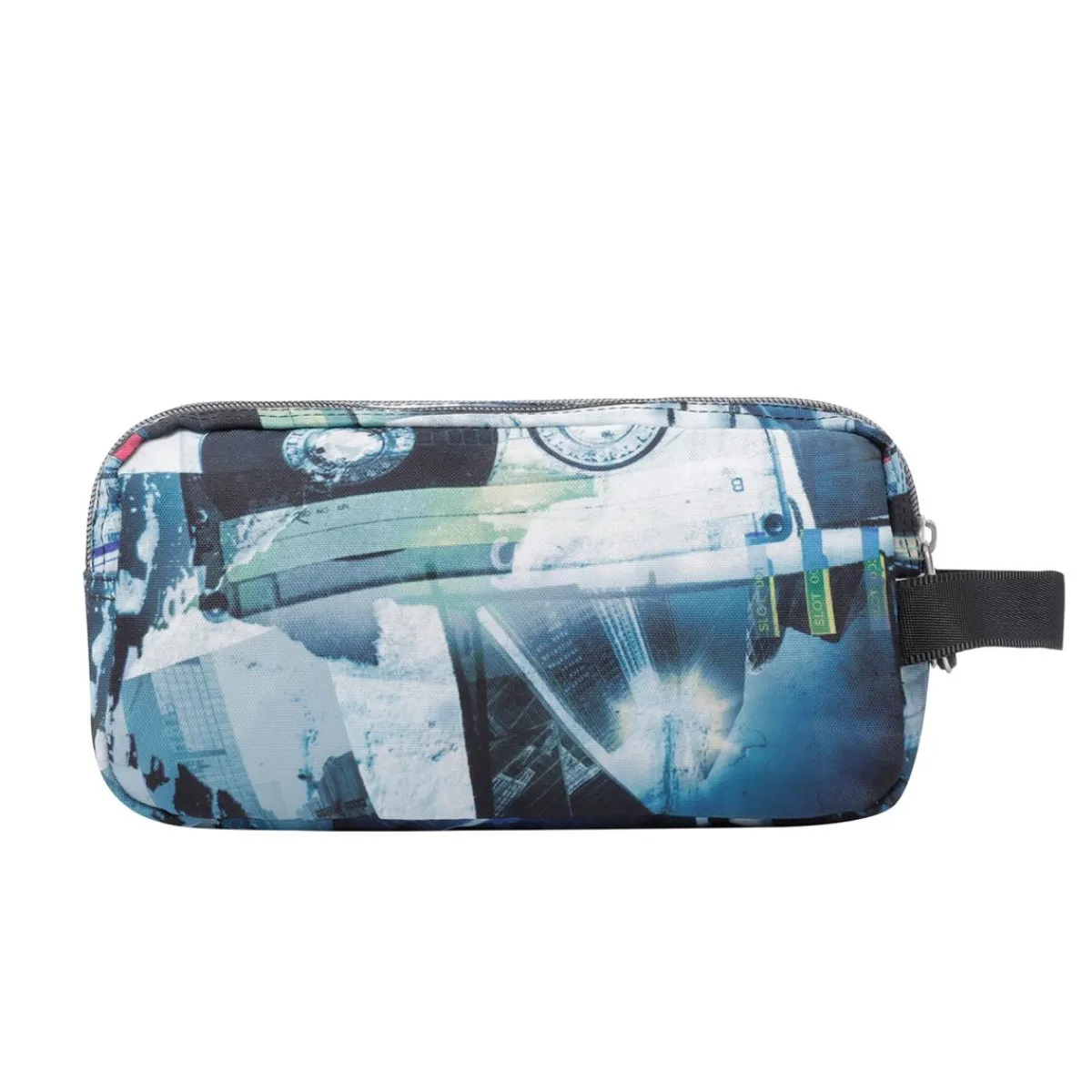 - Estuche escolar tres compartimentos postales y casetes Agapec Material Escolar