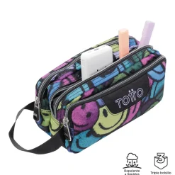 - Estuche escolar tres compartimentos emojis Agapec*TOTTO Outlet