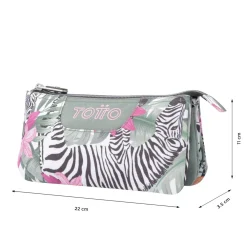 - Estuche escolar tropical cebras Tablero*TOTTO Discount