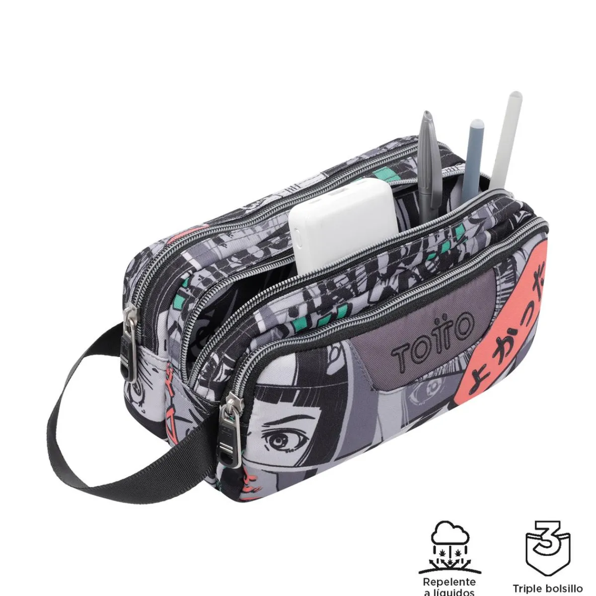 Hot - Estuche escolar tres compartimentos manga Agapec Material Escolar