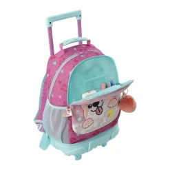 New - Mochila con ruedas Doggy Love M Material Escolar