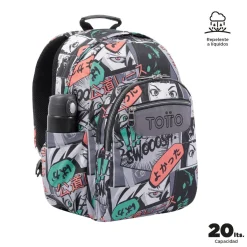 - Mochila escolar adaptable a carro manga Acuareles*TOTTO Outlet