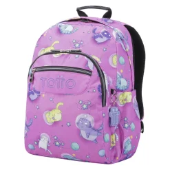 - Mochila escolar adaptable a carro gatos astronautas Acuareles*TOTTO New