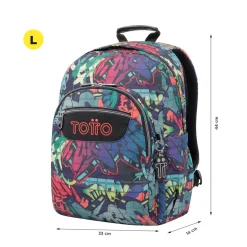 Hot - Mochila escolar adaptable a carro graffiti Acuareles Material Escolar