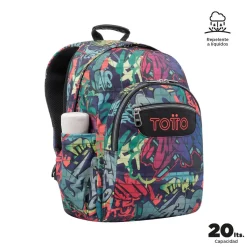 Hot - Mochila escolar adaptable a carro graffiti Acuareles Material Escolar
