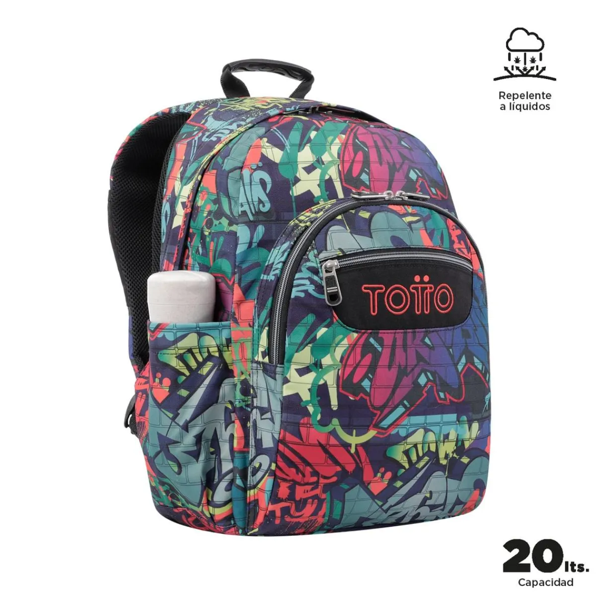 Hot - Mochila escolar adaptable a carro graffiti Acuareles Material Escolar