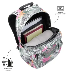 Best - Mochila escolar adaptable a carro tropical cebras Acuareles Material Escolar