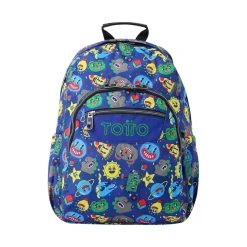 Online - Mochila escolar adaptable a carro Tello azul Acuareles Material Escolar