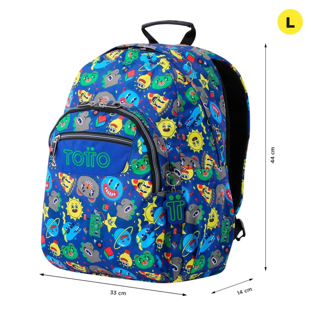 Online - Mochila escolar adaptable a carro Tello azul Acuareles Material Escolar