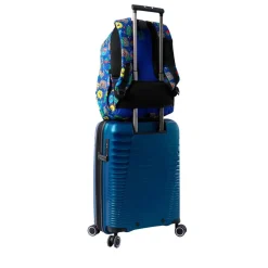 Online - Mochila escolar adaptable a carro Tello azul Acuareles Material Escolar