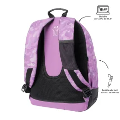 - Mochila escolar camuflaje rosa Crayoles*TOTTO